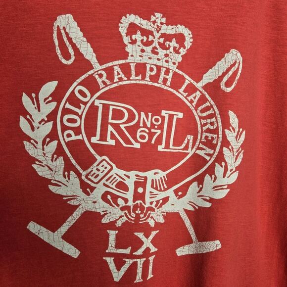 POLO by Ralph Lauren Graphic Muted Red T-Shirt Size Large - Picture 3 of 7